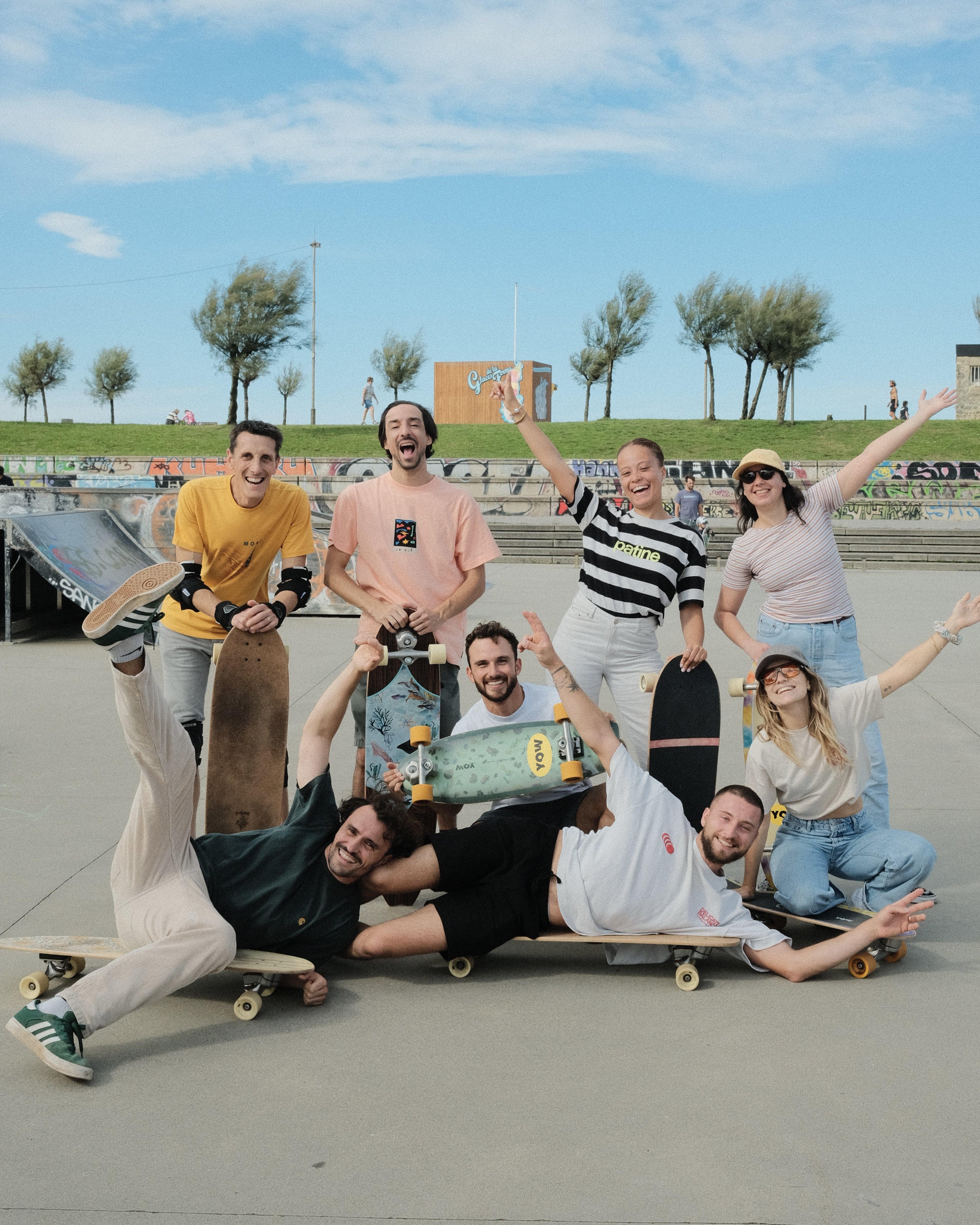 Surfskate - photo groupe skatepark Anglet